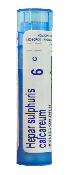 Boiron Hepar Sulphuris Calcareumn 6C Гомеопатическое средство при болезненном хриплом сухом кашле 80  таблеток