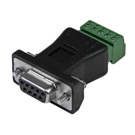 StarTech.com RS422 RS485 Serial DB9 to Terminal Block Adapter - Black