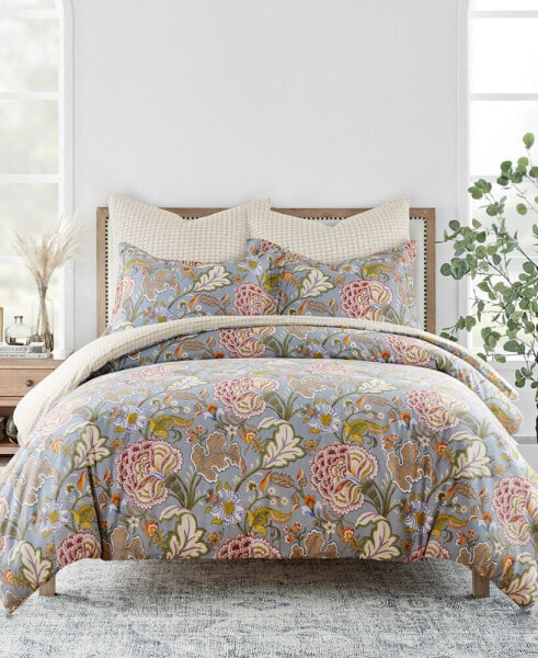 Angelica Reversible 3-Pc. Duvet Cover Set, King/California King