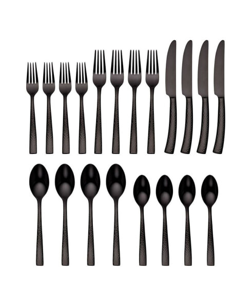 Argent Orfèvres Paris Hammered Gunmetal 20-Pc. Flatware Set, Service for 4