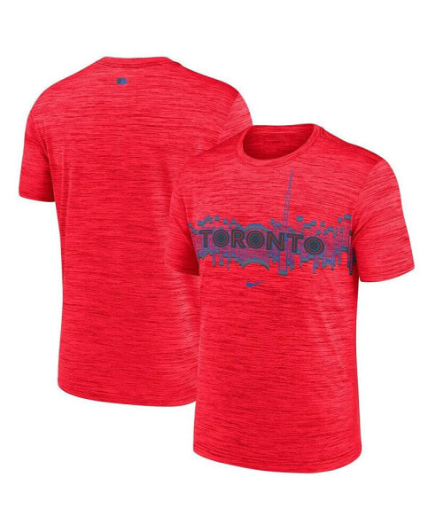 Men's Red Toronto Blue Jays 2024 City Connect Authentic Collection Practice Velocity Performance T-Shirt