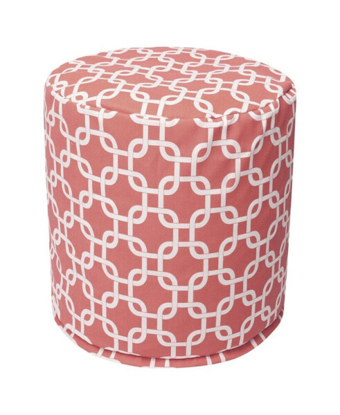 Links Ottoman Round Pouf with Removable Cover 16" x 17"