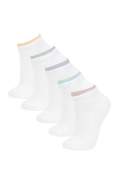 Kadın 5'li Pamuklu Patik Çorap B6046axns