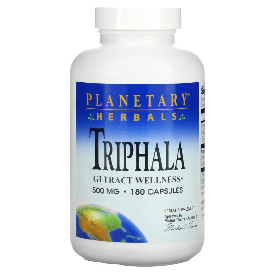 Planetary Herbals, Triphala, 500 мг, 180 капсул