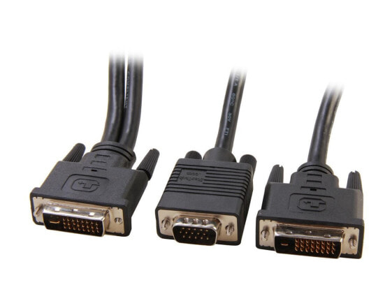 StarTech.com DVIVGAYMM6 Black Connector A : 1 - 29 pin DVI-I (Dual Link) Male Co