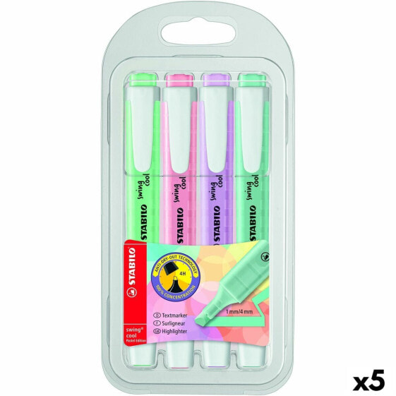 Набор флуоресцентных маркеров Stabilo Swing Cool Pastel Разноцветный (5 штук)
