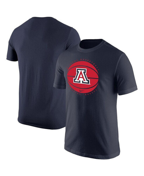 Men's Navy Arizona Wildcats Basketball Logo T-shirt