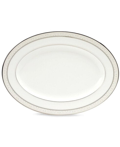 "Montvale Platinum" Oval Platter, 16"