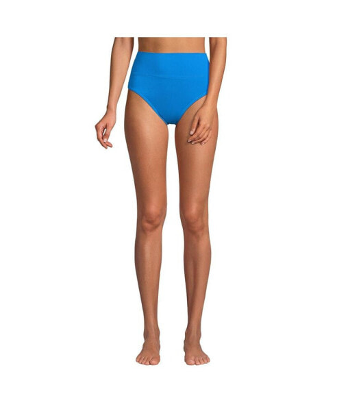 Women's Chlorine Resistant Pinchless High Waisted Bikini Bottoms