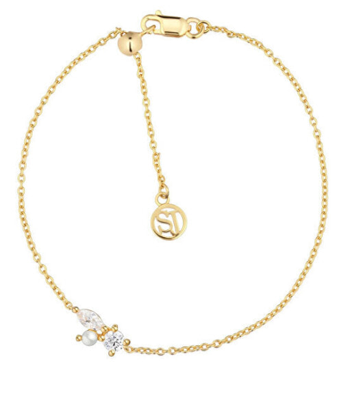Adria SJ-B12272-PCZ-YG charming gold-plated bracelet