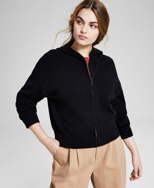 Women's Full-Zip Hoodie Sweater, Created for Macy's