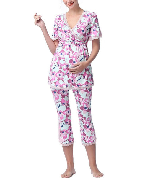 Maternity Koi Nursing Pajama Set