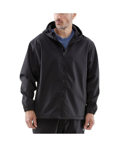 Men's Warm Water-Resistant Lightweight Softshell Jacket with Hood