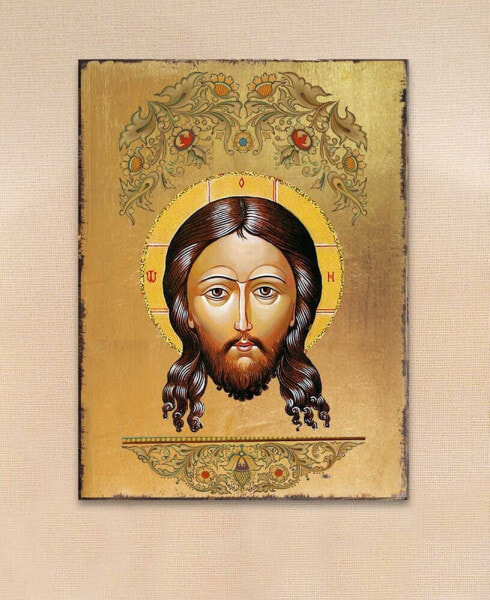 Icon The Holy Face Wall Art on Wood 16"