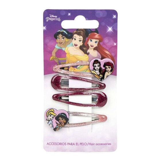 Заколки для волос Disney Princess Разноцветные 4 Предмета