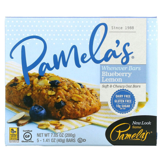 Батончики мюсли Pamela's Products Blueberry Lemon, 5 шт, 40 г каждый