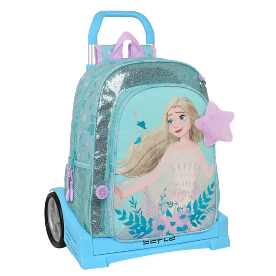 Школьный рюкзак с колесиками Frozen Hello spring Синий 33 x 42 x 14 cm