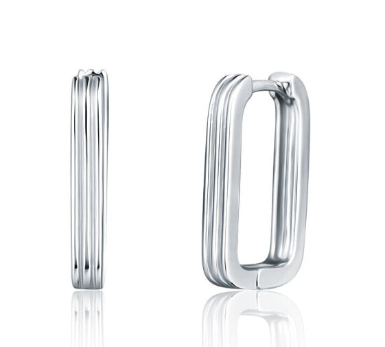 Stylish oval silver earrings SVLE1894X750000