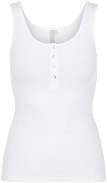 Dámské tílko PCKITTE Slim Fit 17101438 Bright White