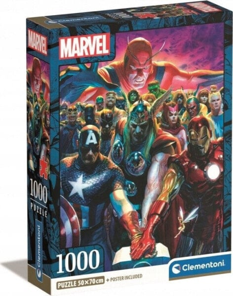 Clementoni Puzzle 1000 elementów Compact Marvel The Avengers