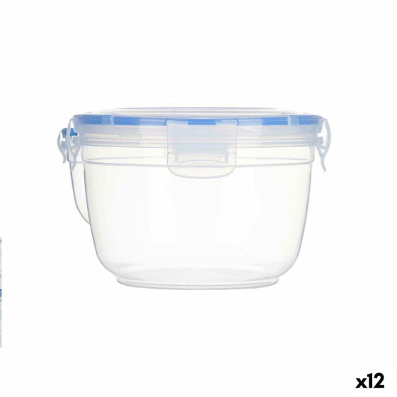 Хранение продуктов Лекнес Герметичная коробочка для завтрака цилиндр Прозрачный полипропилен 1,2 L 15,5 x 10,5 x 15,5 cm (12 штук)