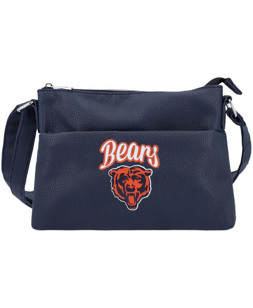 Women's Chicago Bears Logo Script Crossbody Handbag