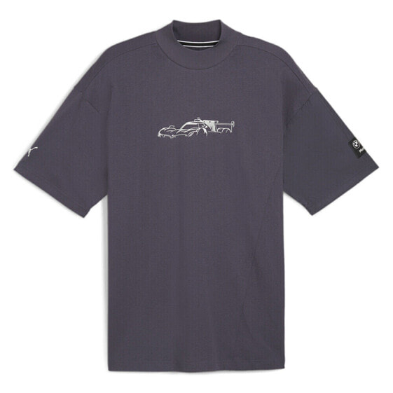 Puma Bmw Mms Statement Car Graphic Crew Neck Short Sleeve T-Shirt Mens Grey Casu