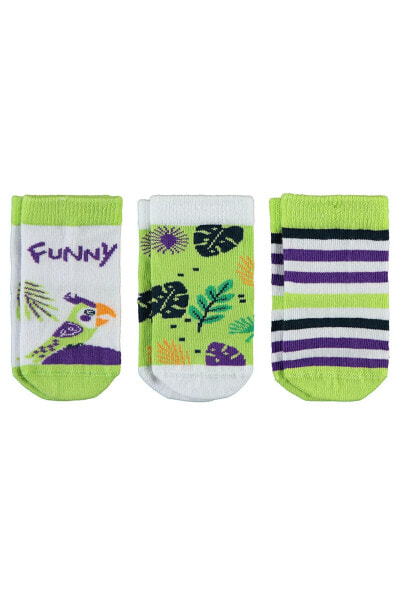 Kız Bebek 3'lü Çorap Set 6-18 Ay Yeşil