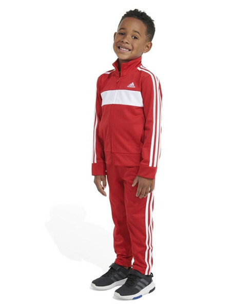 Little Boys Essential Tricot Jacket and Pant, 2 Piece Set