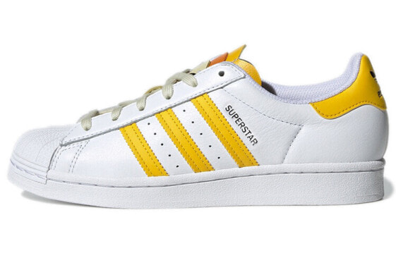 adidas originals Superstar 舒适 耐磨 低帮 板鞋 女款 白黄 / Кроссовки Adidas originals Superstar GZ7415