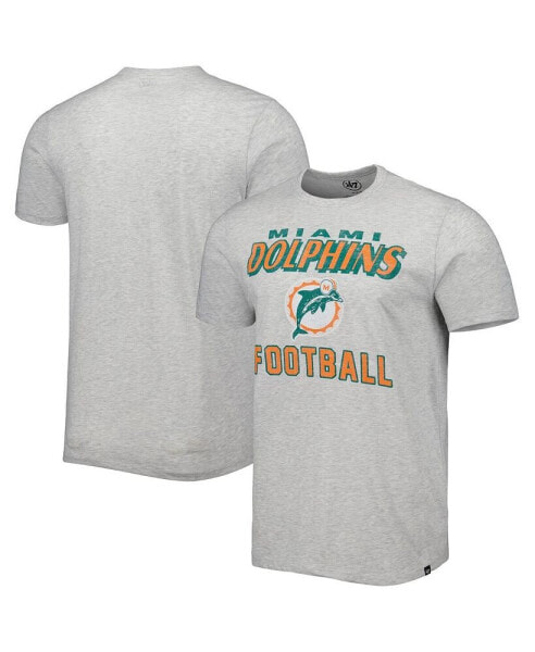 Men's Heathered Gray Distressed Miami Dolphins Dozer Franklin Lightweight T-shirt