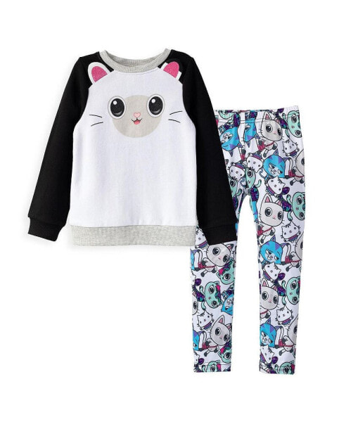 Pandy Paws Girls Sweatshirt and Leggings Outfit Set Toddler| Child