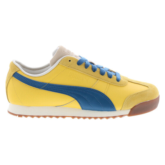 Puma Roma Underdogs 39717201 Mens Yellow Leather Lifestyle Sneakers Shoes