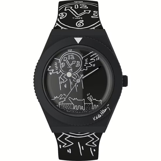 Men's Watch Timex Q X KEITH HARING SPECIAL EDT. Black (Ø 38 mm)