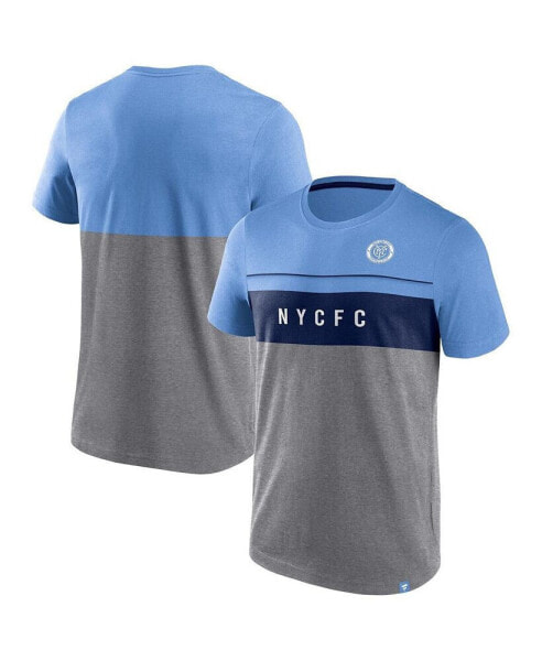 Men's Sky Blue, Gray New York City FC Striking Distance T-shirt