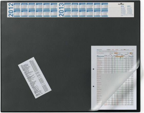 Аксессуар для детей DURABLE Подставка с полной прозрачностью и календарем 65x52 см, цвет черный