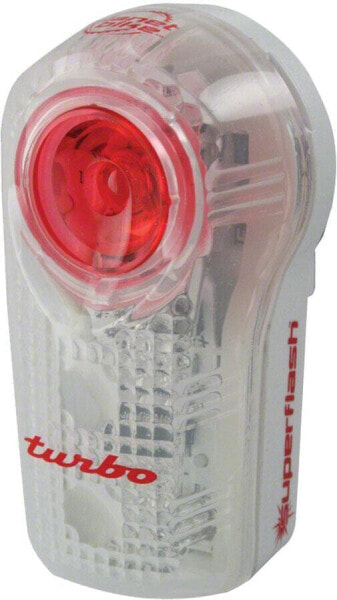 Planet Bike LED Superflash Turbo Taillight: Red/Clear/White