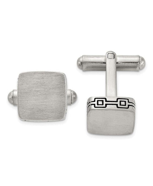 Stainless Steel Brushed Black Oxidized Cuff Links