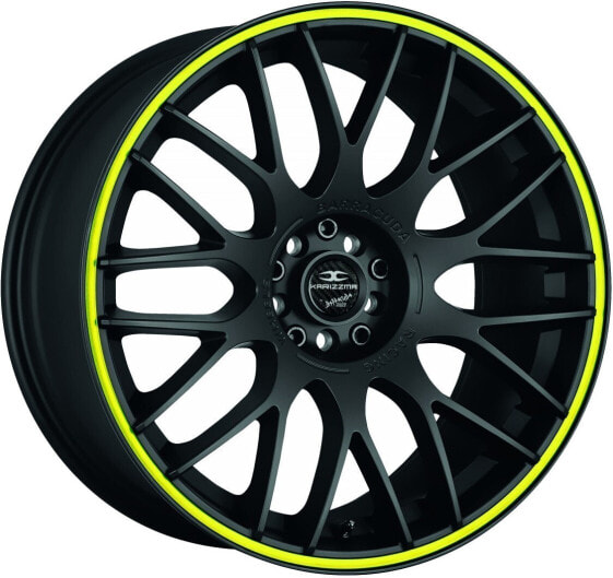 Колесный диск литой Barracuda Karizzma mattblack PureSports / Color Trim gelb - DS3 8x18 ET35 - LK5/110 ML72.6