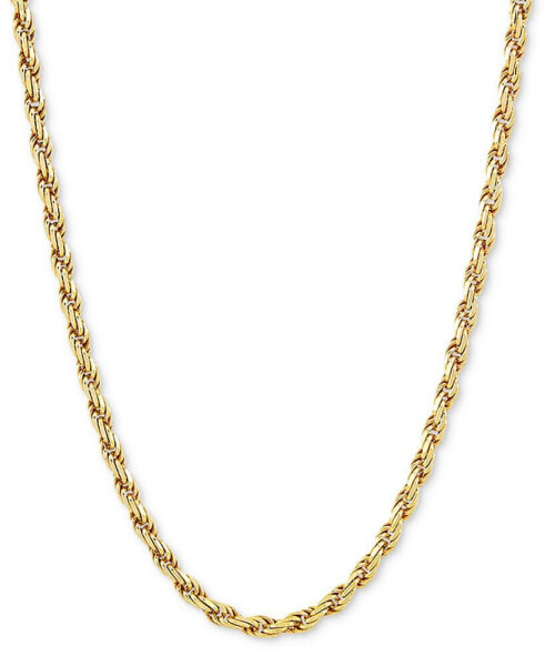 Rope Link 22" Chain Necklace in 18k Gold-Plated Sterling Silver