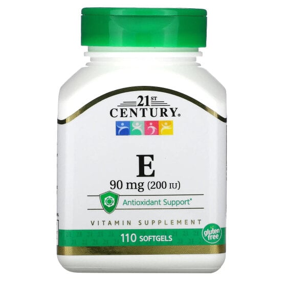 Витамин E 21st Century, 450 мг (1,000 МЕ), 55 капсул