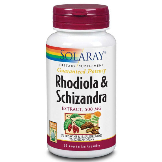 SOLARAY Rhodiola+Schisandra 500mgr 60 Units