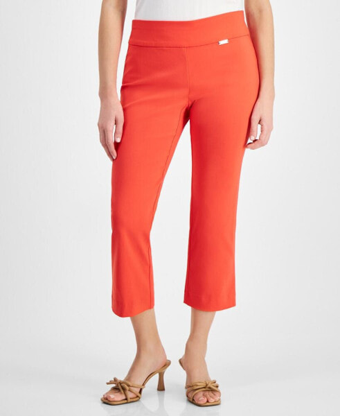 Petite Mid-Rise Straight-Leg Capri Pants, Created for Macy's