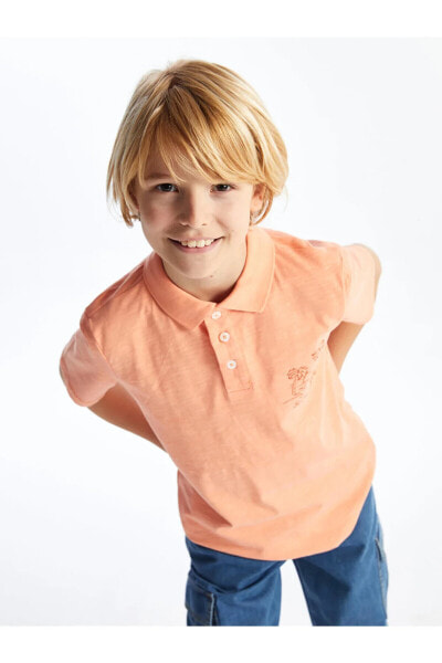 LCW Polo Yaka Baskılı Kısa Kollu Erkek Çocuk Tişört