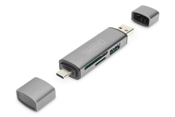 DIGITUS Dual Card Reader Hub USB-C / USB 3.0, OTG