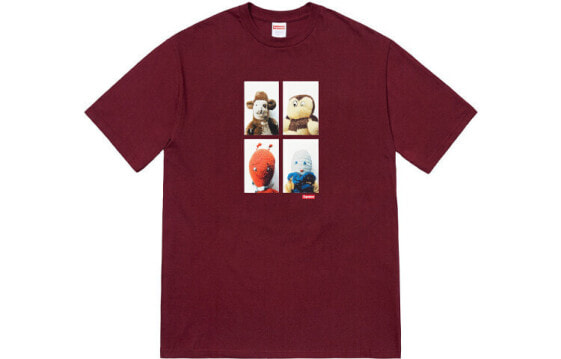 Supreme FW18 Mike Kelley AhhYouth! Tee Burgundy 艺术家联名款 玩偶短袖T恤 男女同款 勃艮第红 送礼推荐 / Футболка Supreme FW18 Mike Kelley AhhYouth Tee Burgundy T SUP-FW18-292