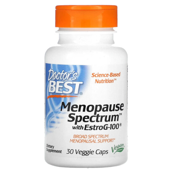 Препарат для женского здоровья Doctor's Best Menopause Spectrum с EstroG-100, 30 растительных капсул.
