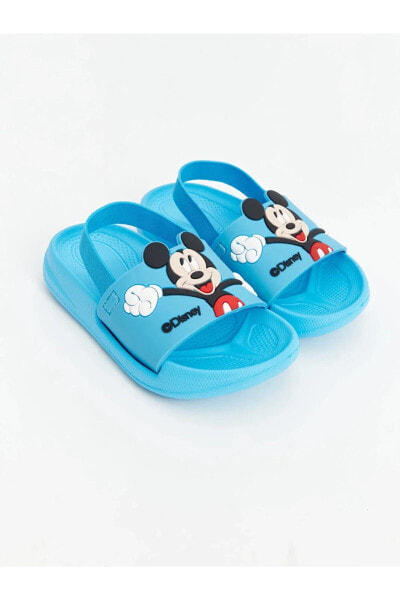 LCW STEPS Mickey Mouse Baskılı Erkek Bebek Plaj Sandaleti