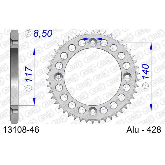 AFAM 13108 Rear Sprocket