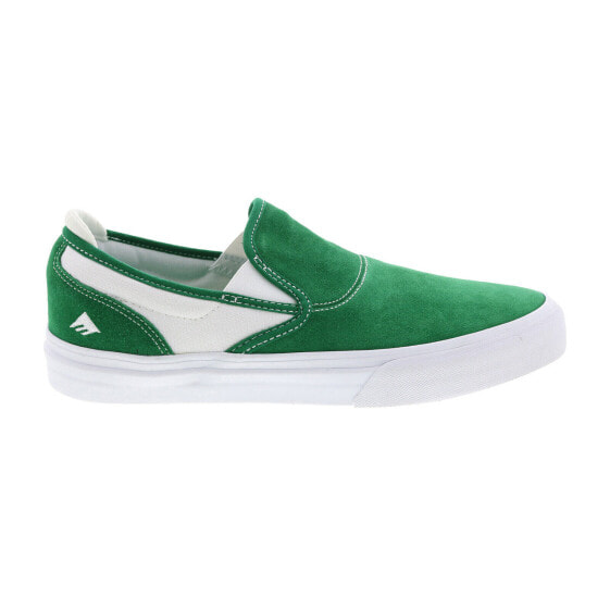Emerica Wino G6 Slip-On 6101000111313 Mens Green Suede Skate Sneakers Shoes 10
